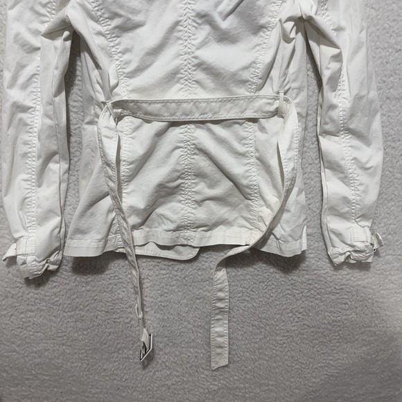 Abercormbie‎ & Fitch Womens Sz S White Double Breasted Naval Belt Jacket Coat - Picture 6 of 14